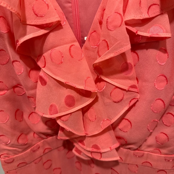 SALONI Rita Ruffle Polka Dot Maxi Dress - Coral | Size 4 | NWT - Picture 7 of 7